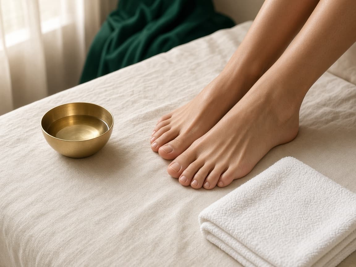 Persiapan reflexology.